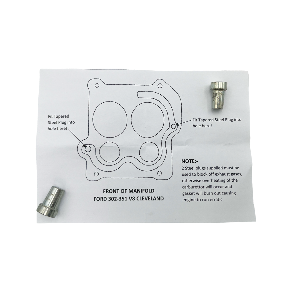 Holley 465, 600, 750 Carby to Spreadbore Manifold Adapter Plate Carburettor FORD XC XD F100 CARTER THERMOQUAD