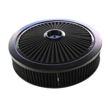 Load image into Gallery viewer, Extraflow All Black Air Filter Cleaner 14" x 3" Holley Edelbrock Recessed Base