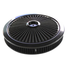 Load image into Gallery viewer, Extraflow All Black Air Filter Cleaner 14" x 2" Holley or Holden Quadrajet carburettors