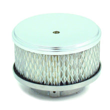 Load image into Gallery viewer, Stromberg carby Chrome Air Cleaner 4" Wide x 2" Tall -2 5/8" &amp; 2-5/16" neck