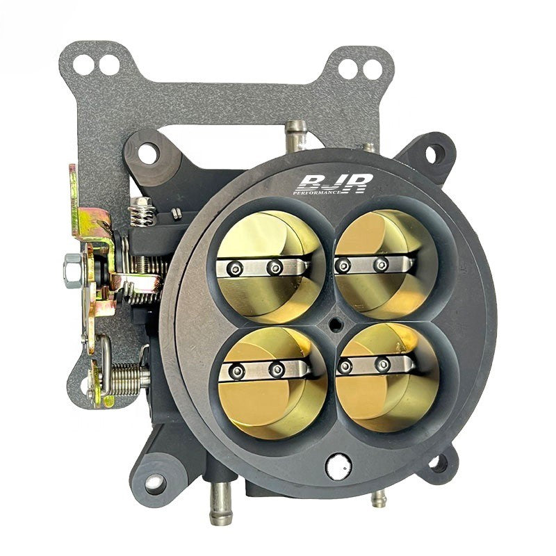 Cast Aluminium 4 Barrel 1000cfm Throttle Body Black Finish. Suit 4150 Square Bore
