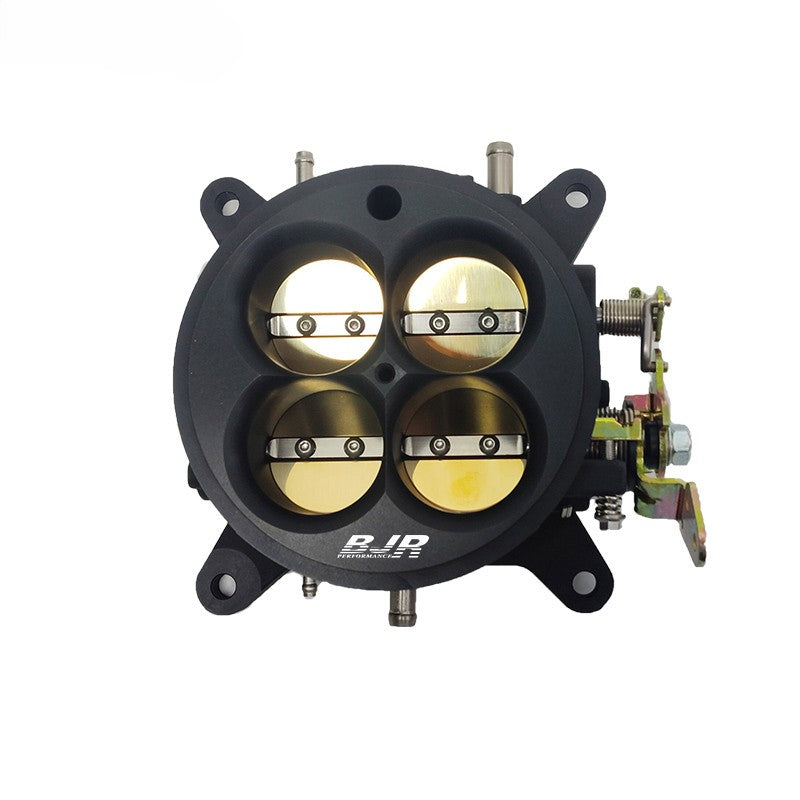 Cast Aluminium 4 Barrel 1000cfm Throttle Body Black Finish. Suit 4150 Square Bore