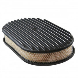 Oval Black Full Finned Air Cleaner 15