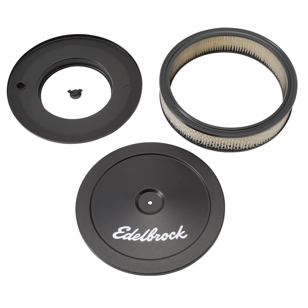 Edelbrock "Pro-Flo" Black 10" Round 2" Tall Air Cleaner with Paper Element