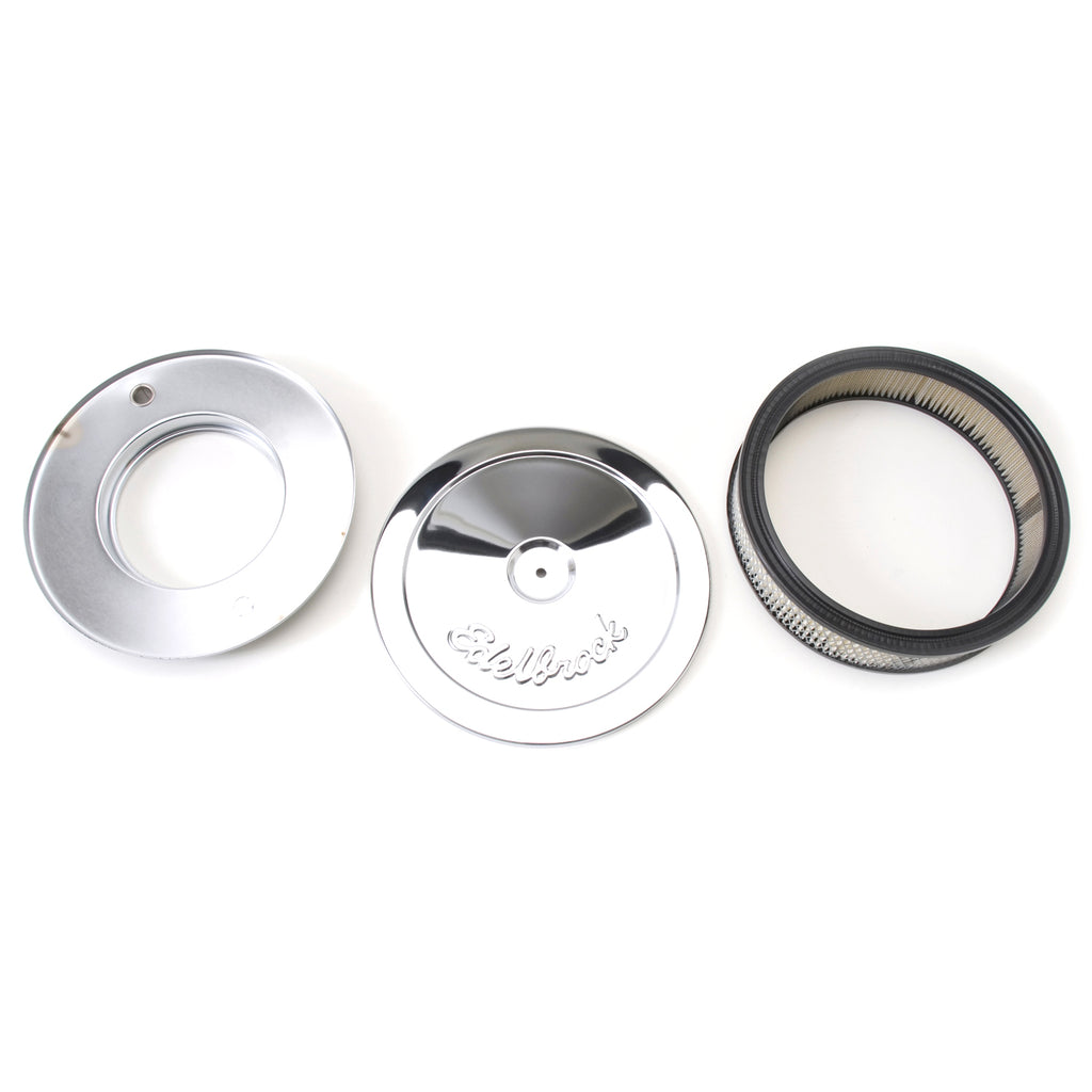 Edelbrock "Pro-Flo" Chrome 10" Round 2" Tall Air Cleaner with Paper Element