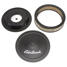Load image into Gallery viewer, Edelbrock "Pro-Flo" Black 14" Round 3" Tall Air Cleaner with Paper Element