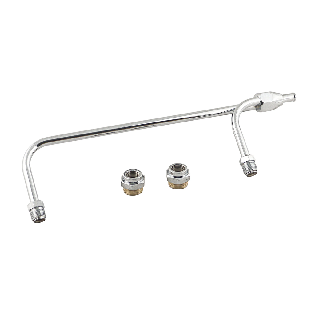 Chrome Fuel Rail Line with fuel nuts fits Holley 4150 Double Pumper 9-5/16" Centres