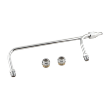 Load image into Gallery viewer, Chrome Fuel Rail Line with fuel nuts fits Holley 4150 Double Pumper 9-5/16" Centres