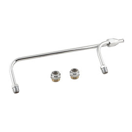 Chrome Fuel Rail Line with fuel nuts fits Holley 4150 Double Pumper 9-5/16