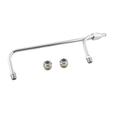 Chrome Fuel Rail Line with fuel nuts fits Holley 4150 Double Pumper 9-5/16