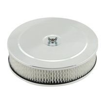 Load image into Gallery viewer, Chrome Air Cleaner 9" X 2" with 5-1/8" Neck suits Holley, Edelbrock, Rochester, Quadrajet