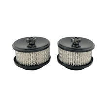 Load image into Gallery viewer, GASO Twin Stromberg 4" x 2" Black Air Cleaners Carb 2-5/16" 2-5/8" Neck