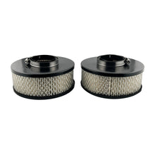 Load image into Gallery viewer, GASO Twin 6-3/8" x 2" Inch Black Air Cleaner Set with 2-5/16" Neck Stromberg Carburettor Holden 6