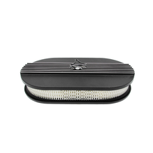 Load image into Gallery viewer, Holden HD HR X2 Air Cleaner for Twin Stromberg 2-5/16" Carburettor   15" x 8 x 2" Cast Alloy