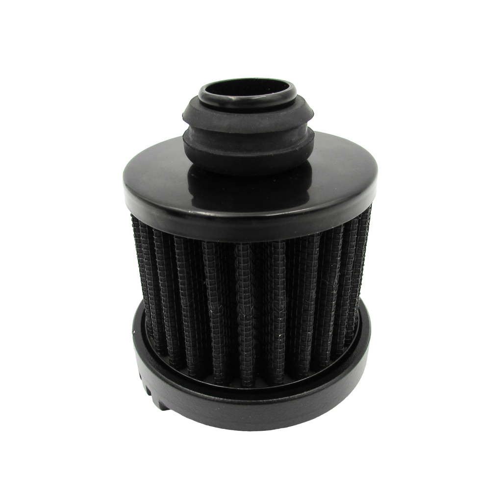Nostalgic Black Finned Aluminium Valve Cover Breather Push-in or Twist-in