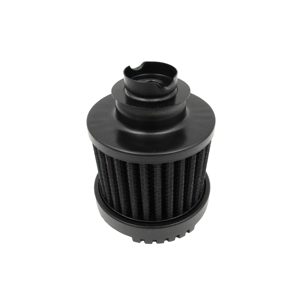 Nostalgic Black Finned Aluminium Valve Cover Breather Push-in or Twist-in