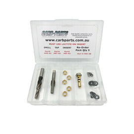 Suit Holley Needle and Seat Repair Kit with Drill, Tap & Repair Inserts
