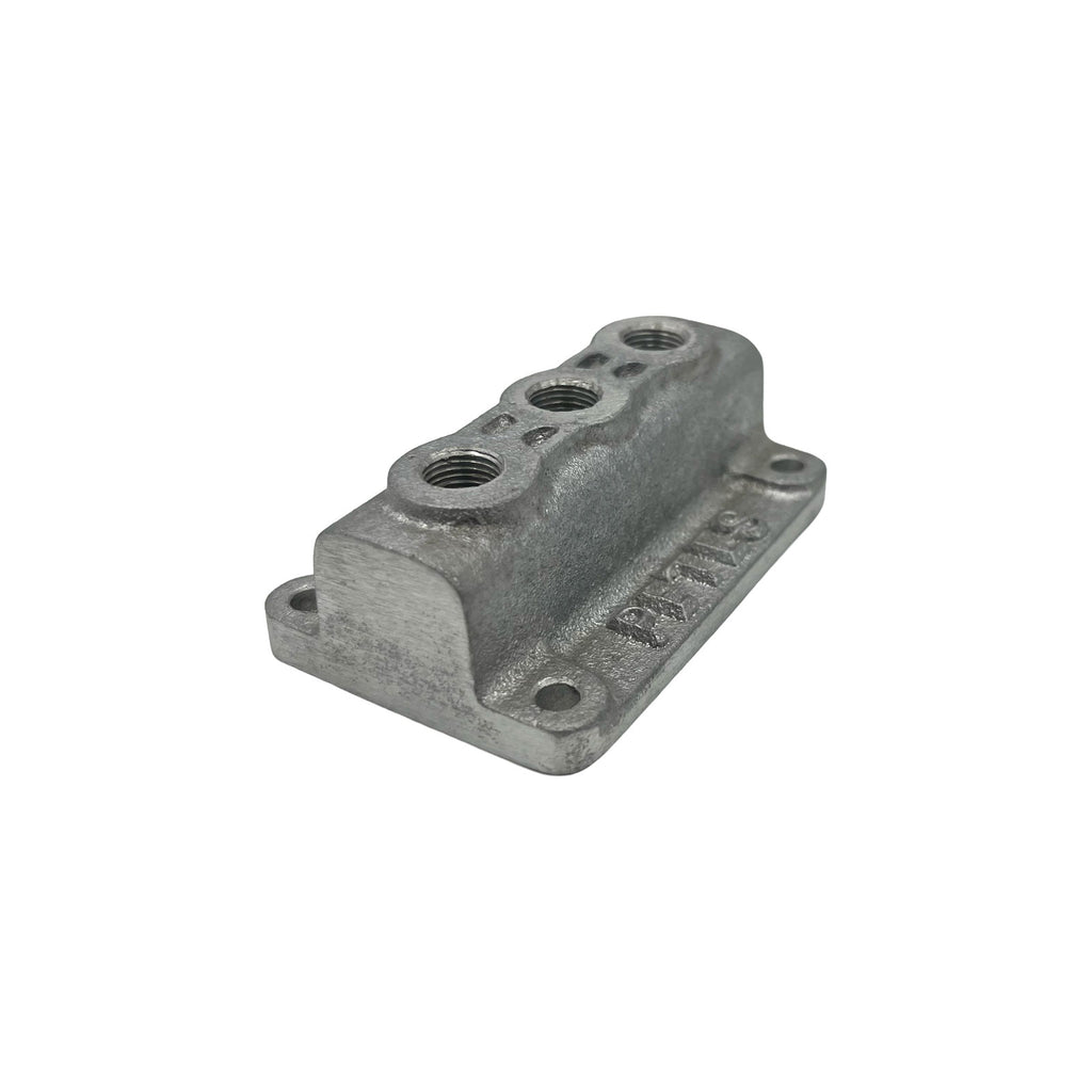 TRIPLE FUEL BLOCK HOT ROD Holley Stromberg Brass Fittings