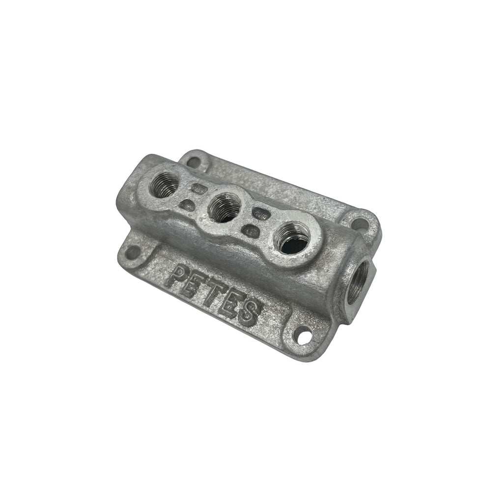TRIPLE FUEL BLOCK HOT ROD Holley Stromberg Brass Fittings