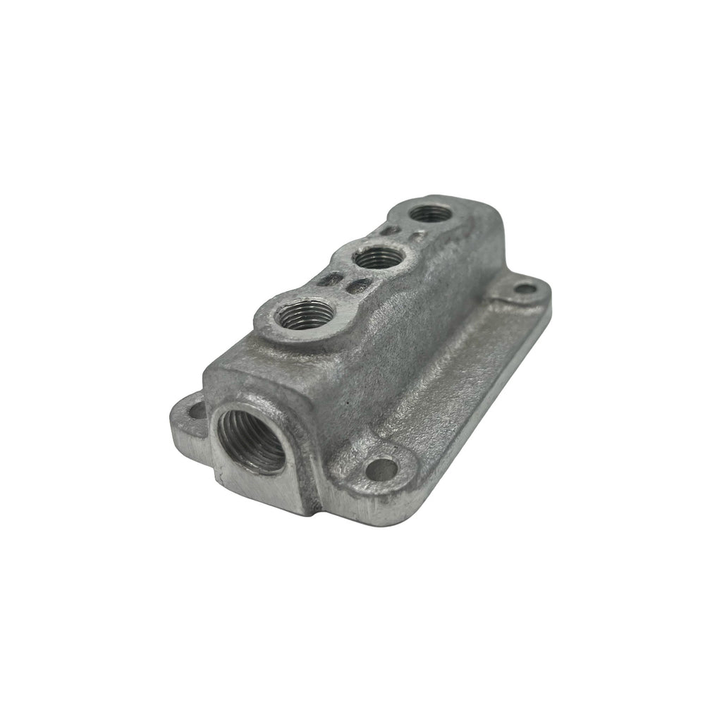 TRIPLE FUEL BLOCK HOT ROD Holley Stromberg Brass Fittings