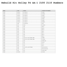 Load image into Gallery viewer, Rebuild Kit + Float Holley 94 2100 2110 Carburettors AA-1 Ford V8 International Mercury [KH1X]