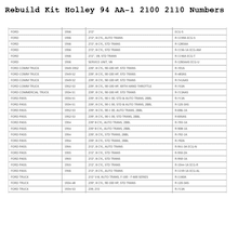 Load image into Gallery viewer, Rebuild Kit Holley 94 2100 2110 Carburettors AA-1 Ford V8 International Mercury [KH1]