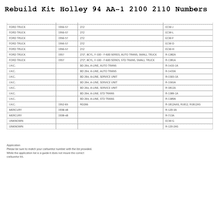 Load image into Gallery viewer, Rebuild Kit + Float Holley 94 2100 2110 Carburettors AA-1 Ford V8 International Mercury [KH1X]